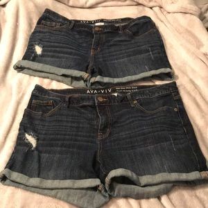 Denim shorts